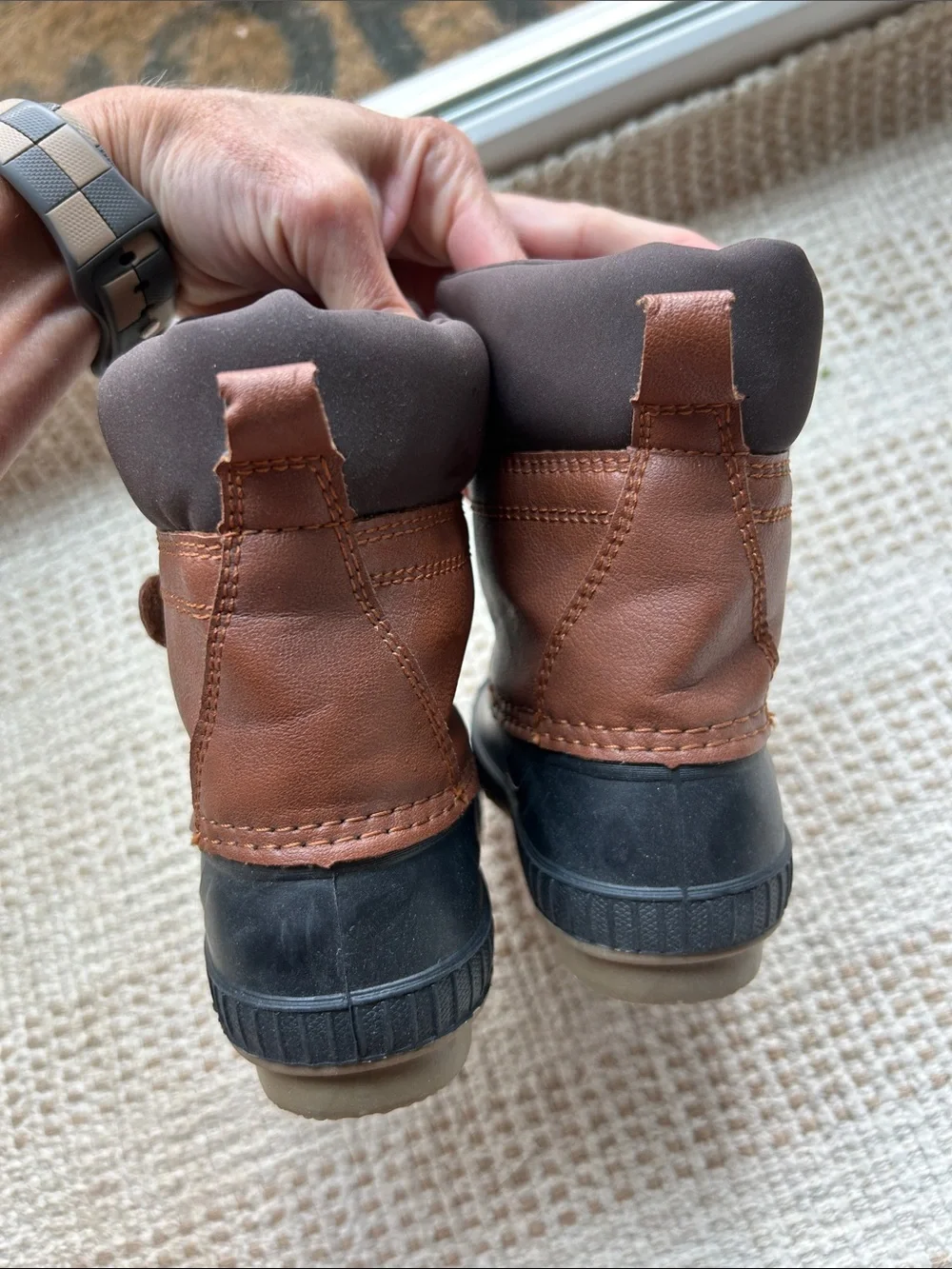 GAP Brown and Black Kids Waterproof Snow Boots